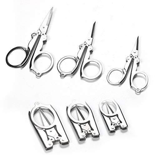 12 Pack Foldable Scissors Stainless Steel Small Folding Scissors T...