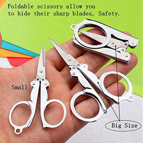 Foldable Small Scissors,Portable Mini Travel Scissor,Big Size Stai...