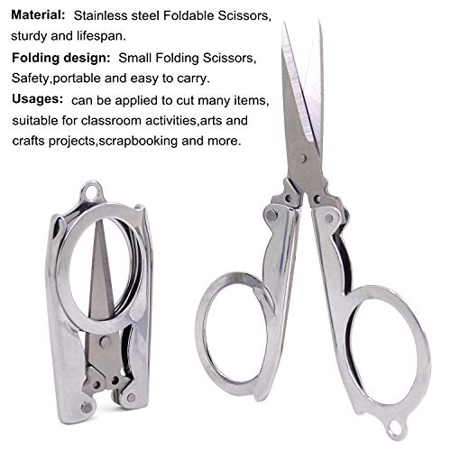 Foldable Small Scissors,Portable Mini Travel Scissor,Big Size Stai...