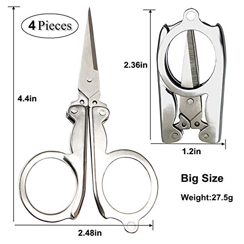 Foldable Small Scissors,Portable Mini Travel Scissor,Big Size Stai...