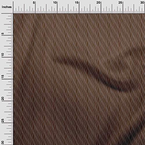 oneOone Cotton Silk Fabric Waves Abstract Sashiko Print Sewing Fab...