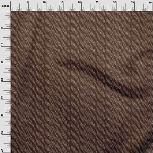 oneOone Cotton Silk Fabric Waves Abstract Sashiko Print Sewing Fab...