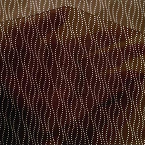 oneOone Cotton Silk Fabric Waves Abstract Sashiko Print Sewing Fab...