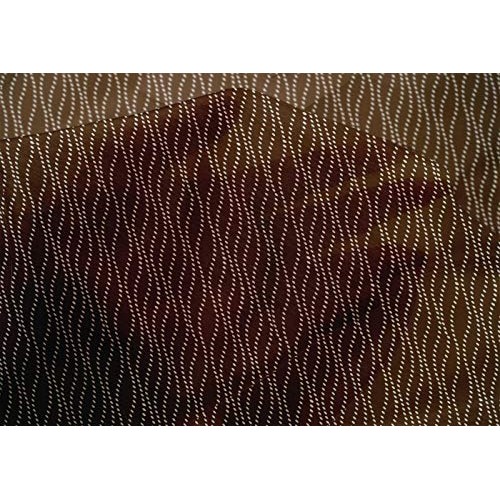 oneOone Cotton Silk Fabric Waves Abstract Sashiko Print Sewing Fab...