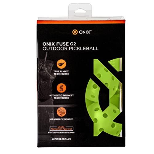 Onix Fuse G2 Pickleball Ball 6 Pack - Offical Ball of The APP and ...