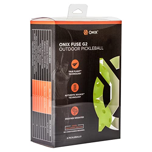 Onix Fuse G2 Pickleball Ball 6 Pack - Offical Ball of The APP and ...