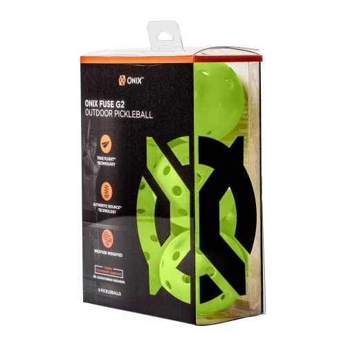 Onix Fuse G2 Pickleball Ball 6 Pack - Offical Ball of The APP and ...