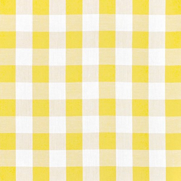 1 Yellow Gingham Fabric - by The Yard