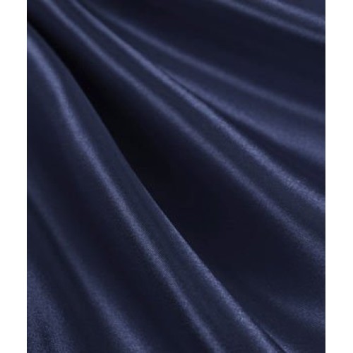 Navy Blue Satin Fabric - by the Yard