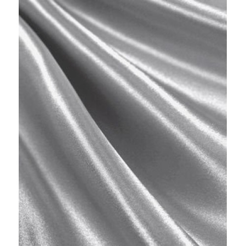 Silver Satin Fabric - by the Yard