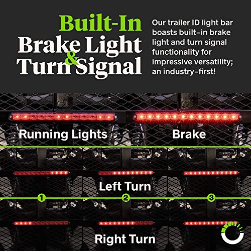 16 12 Red LED Trailer Light Bar Brake + Sequential Turn Signal ...