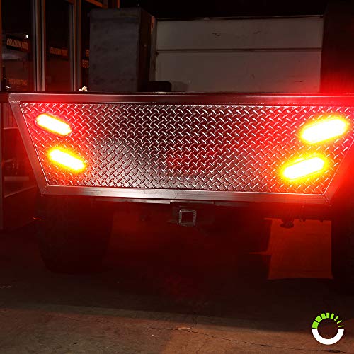 4pc 6 Red Oval LED Trailer Tail Light Kit DOT FMVSS 108 SAE S2...