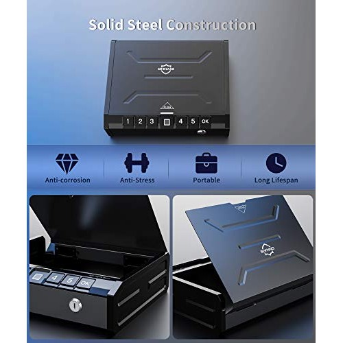 ONNAIS Safe - Biometric Safe for Pistols, Quick-Access Pis...