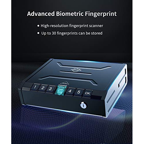 ONNAIS Safe - Biometric Safe for Pistols, Quick-Access Pis...