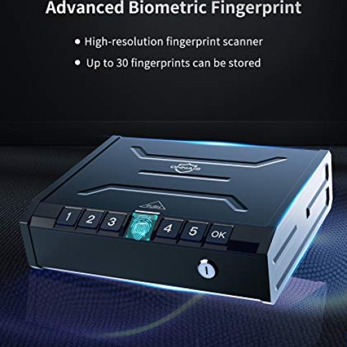ONNAIS Safe - Biometric Safe for Pistols, Quick-Access Pis...