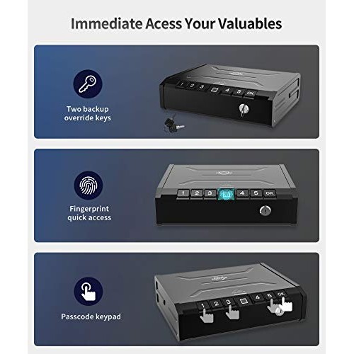 ONNAIS Safe - Biometric Safe for Pistols, Quick-Access Pis...