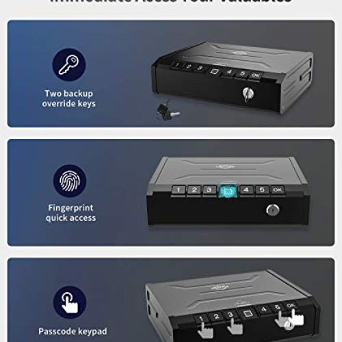ONNAIS Safe - Biometric Safe for Pistols, Quick-Access Pis...