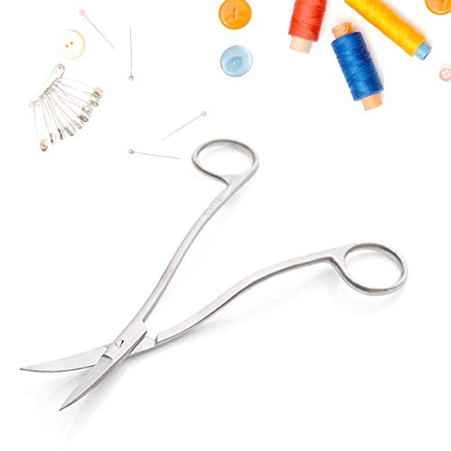 Bent Handle Curved Embroidery Applique Scissors for Machine Embroi...