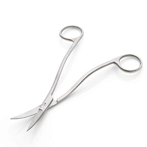 Bent Handle Curved Embroidery Applique Scissors for Machine Embroi...