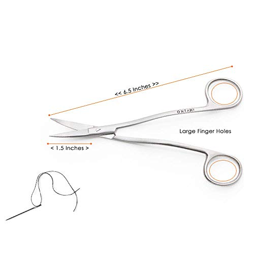 Bent Handle Curved Embroidery Applique Scissors for Machine Embroi...