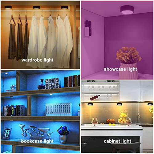 Onumii LED Puck Lights Battery Operated for Kitchen Closet, 16 Col...