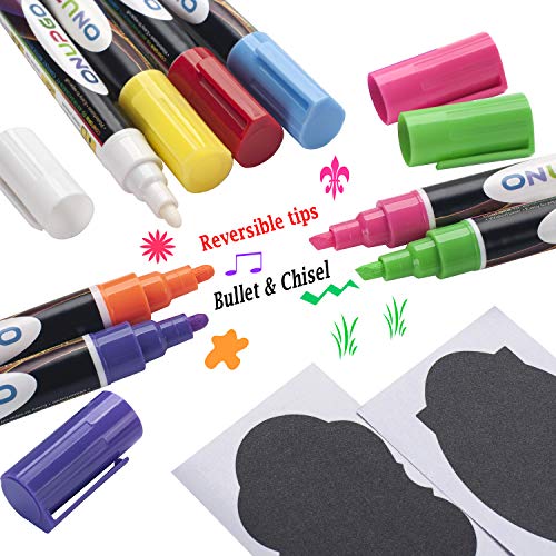 ONUPGO Liquid Chalk Markers, 8 Pack Erasable Chalk Pens for Chalkb...