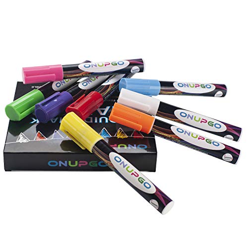 ONUPGO Liquid Chalk Markers, 8 Pack Erasable Chalk Pens for Chalkb...