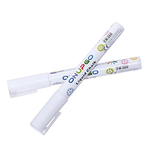 ONUPGO White Liquid Chalk Markers Pens 2 Pack, Chalk Markers for C...