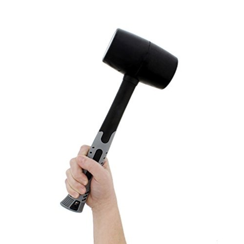 ABN Rubber Mallet 32 Ounce - Shock-Absorbing Fiberglass Handle wit...