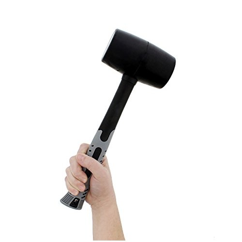 ABN Rubber Mallet 32 Ounce - Shock-Absorbing Fiberglass Handle wit...
