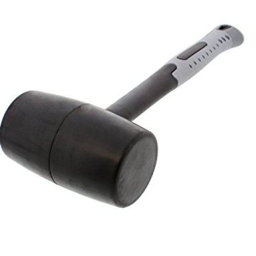 ABN Rubber Mallet 32 Ounce - Shock-Absorbing Fiberglass Handle wit...