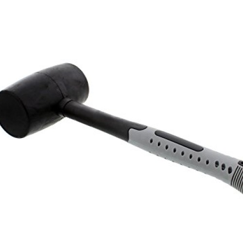ABN Rubber Mallet 32 Ounce - Shock-Absorbing Fiberglass Handle wit...