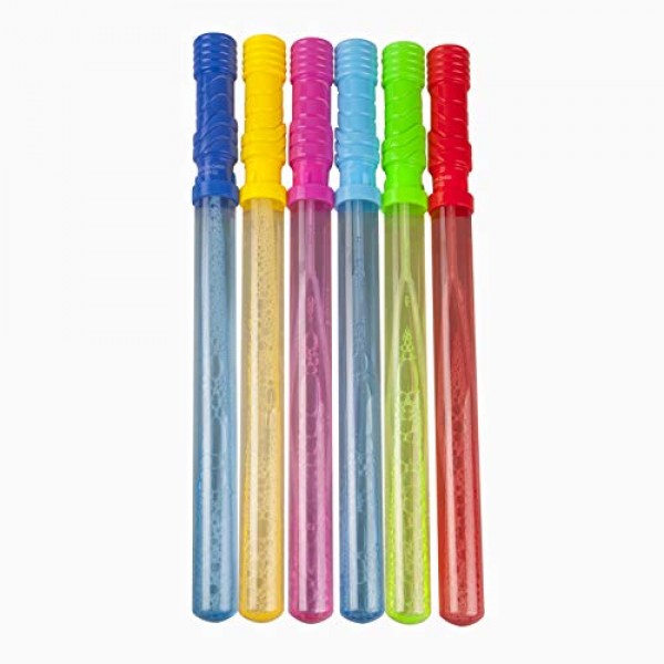 Oojami 30 Pack Bubble Wands - 14 inches Assortment of Colors, Idea...