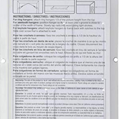 OOK by Hillman 535672 Zinc Ring Assorted Hanger and Picture Frame ...