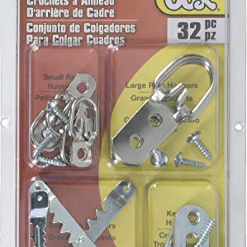 OOK by Hillman 535672 Zinc Ring Assorted Hanger and Picture Frame ...