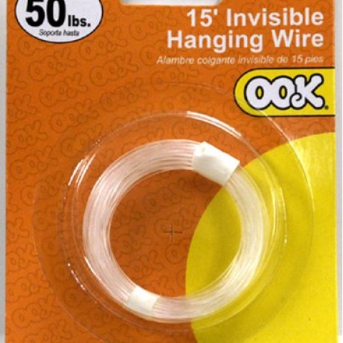 OOK 50104 Invisible Hanging Wire Supports Up to 50-Pounds, Clear