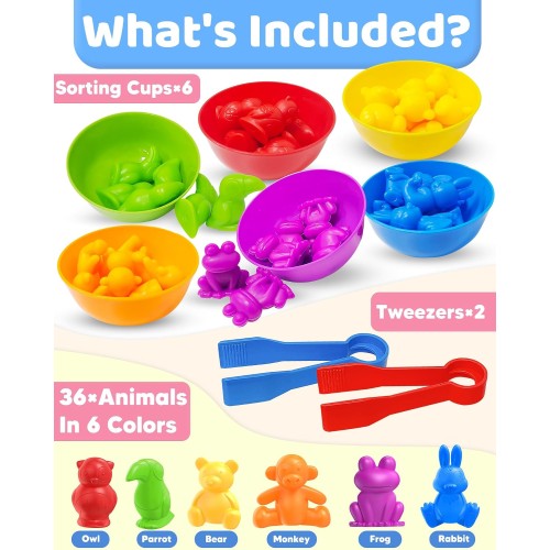 Counting Animals Montessori Toys for 3 4 5 Years Old, Learning Toys Gifts