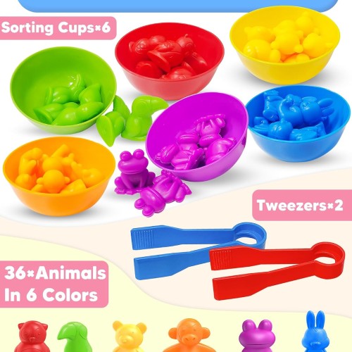 Counting Animals Montessori Toys for 3 4 5 Years Old, Learning Toys Gifts