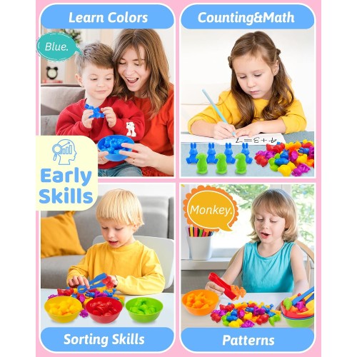 Counting Animals Montessori Toys for 3 4 5 Years Old, Learning Toys Gifts
