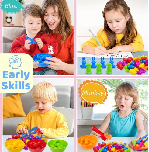 Counting Animals Montessori Toys for 3 4 5 Years Old, Learning Toys Gifts