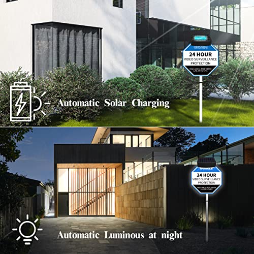 OOSSXX Set of 2 Solar Power Deck LED Light Clip-On Yard Security...