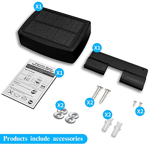 OOSSXX Solar Power Deck LED Light Clip-On Yard Security Sign Spotl...