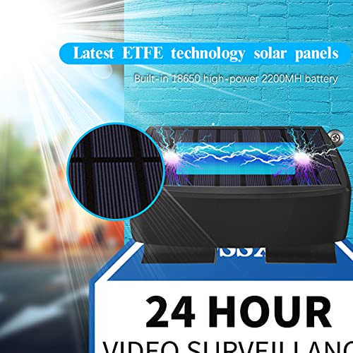 OOSSXX Solar Power Deck LED Light Clip-On Yard Security Sign Spotl...