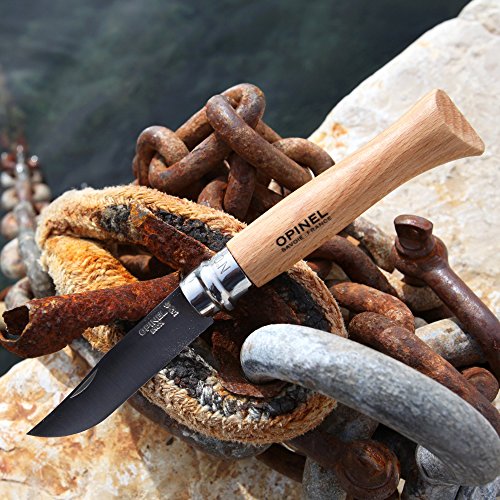 Opinel No6 Stainless Steel Folding Knife with Beechwood Handle