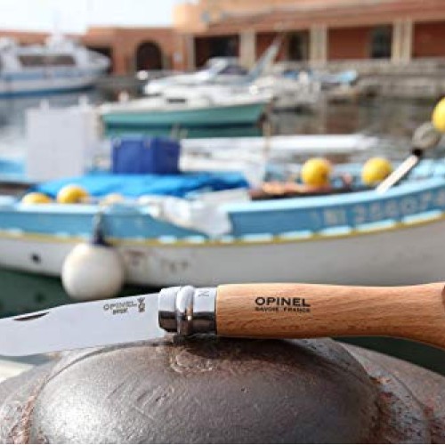 Opinel Stainless Steel Folding Pocket Knife - Everyday Carry Knife...