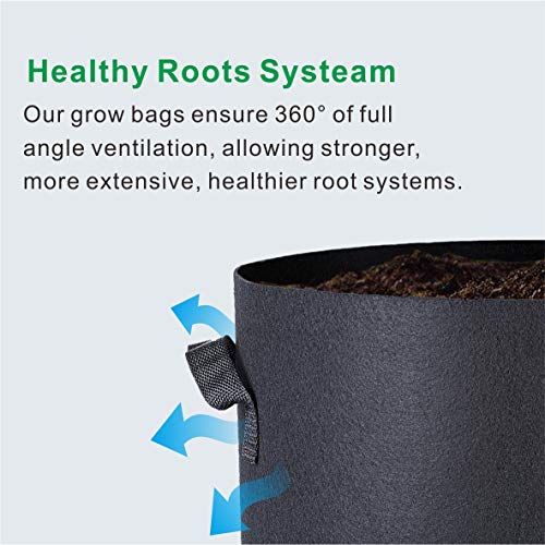 Oppolite 20 Gallom 12-Pack Fabric Grow Pot Grow Bags Fabric Aerati...