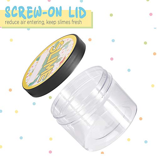 Large Empty Slime Containers, 10oz. 12 Pack, Opret Plastic Slime J...