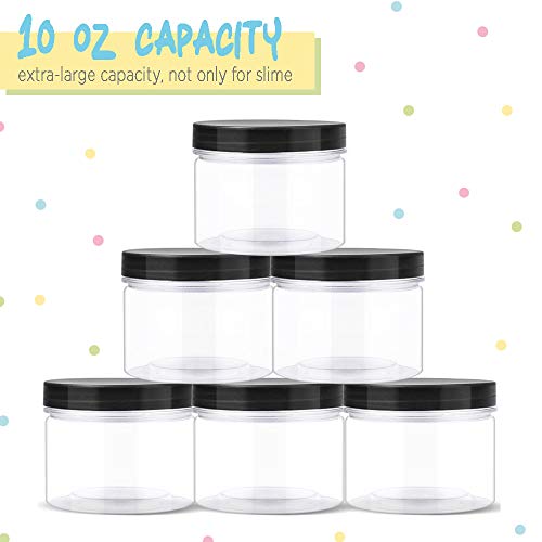 Large Empty Slime Containers, 10oz. 12 Pack, Opret Plastic Slime J...