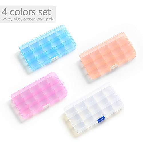 Opret Jewelry Organizer4 Pack, Plastic Jewelry Box15 grids wit...