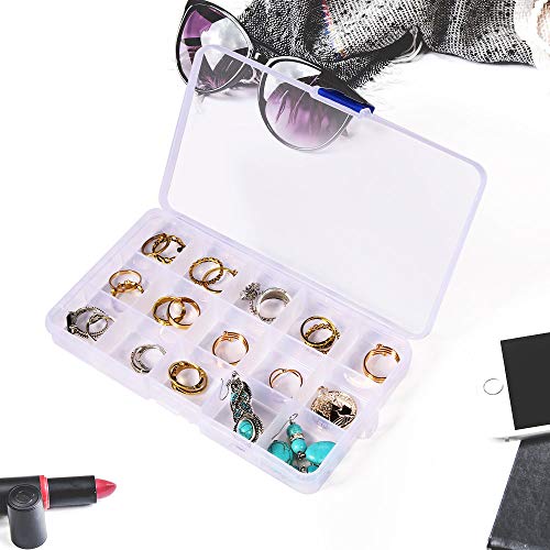 Opret Jewelry Organizer4 Pack, Plastic Jewelry Box15 grids wit...
